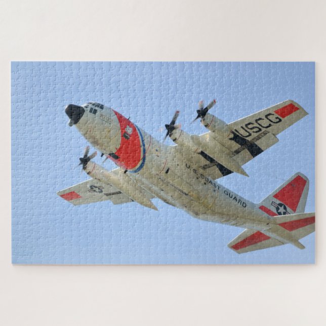 Coast Guard plane in flight Jigsaw Puzzle (Horizontal)