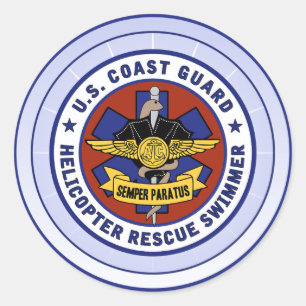 Coast Guard Rescue Swimmer Classic Round Sticker