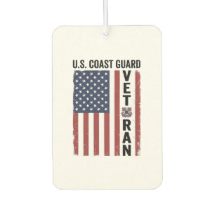 Coast Guard Veteran Flag Vintage Vector Design_1 Car Air Freshener