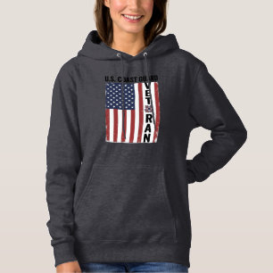 Coast Guard Veteran Flag Vintage Vector Design_1 Hoodie