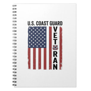 Coast Guard Veteran Flag Vintage Vector Design_1 Notebook