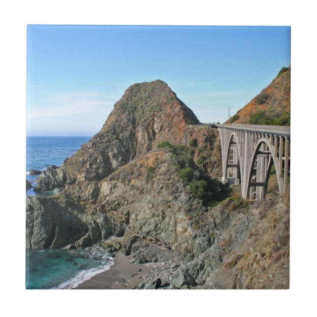 Coast Highway 1 - Big Creek Bridge Ceramic Tile (Front)