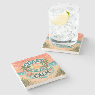 Coast Into Calm Stone Coaster