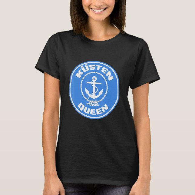 Coast Lighthouse Home Port Beach Coastal Queen Anc T-Shirt (Front)