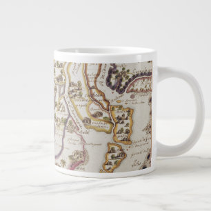 Coast of Africa and the River Gambia 1622 Large Coffee Mug