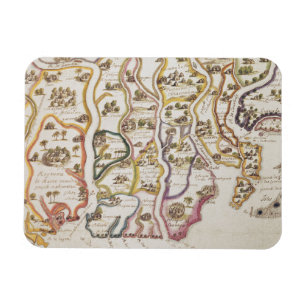 Coast of Africa and the River Gambia 1622 Magnet