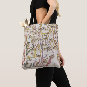 Coast of Africa and the River Gambia   1622 Tote Bag