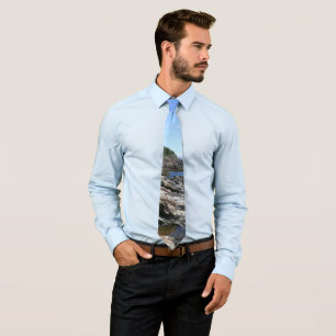 Coast of Bar Island at Acadia National Park Tie