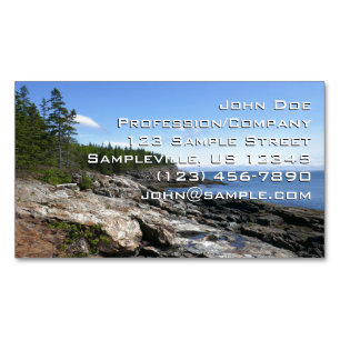 Coast of Bar Island Magnetic Business Card