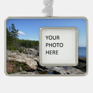 Coast of Bar Island Silver Plated Framed Ornament