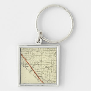 Coast of California showing San Andreas Rift Key Ring