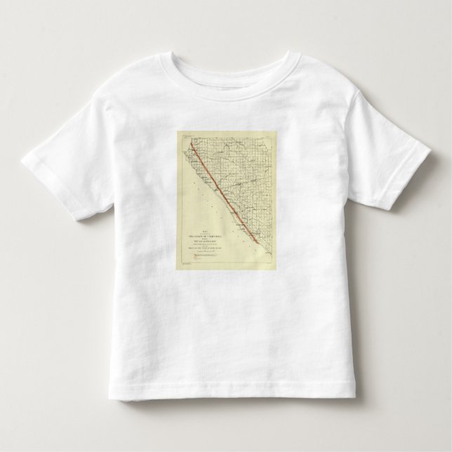 Coast of California showing San Andreas Rift Toddler T-Shirt (Front)