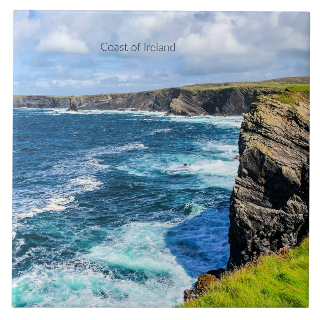 Coast of Ireland, photograph, Ceramic Tile (Front)