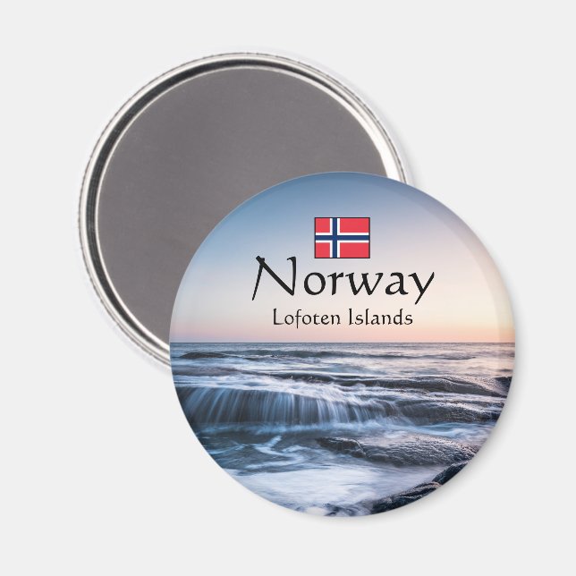 Coast of Lofoten Norway Magnet (Front/Back)