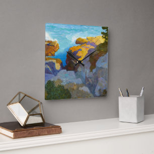 Coast of Maine by Newell Convers Wyeth Square Wall Clock