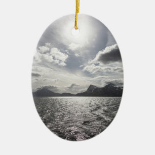 Coast of Norway Landscape Photo Ceramic Ornament