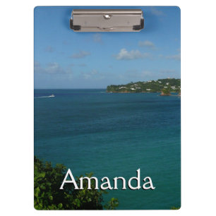 Coast of St. Lucia Caribbean Vacation Photo Clipboard