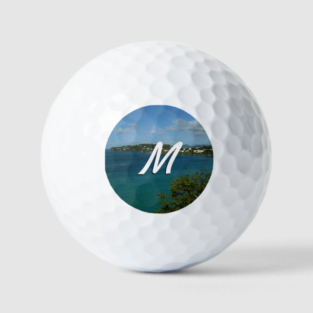 Coast of St. Lucia Caribbean Vacation Photo Golf Balls (Front)