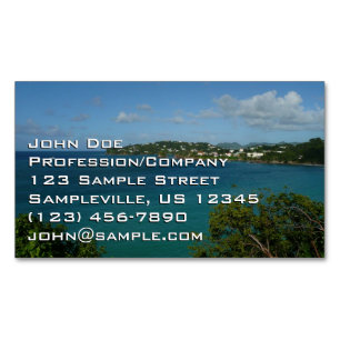 Coast of St. Lucia Caribbean Vacation Photo Magnetic Business Card