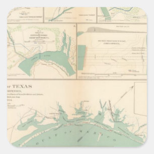 Coast of Texas Square Sticker
