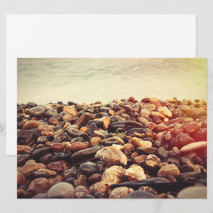 coast pebbles stones holiday card