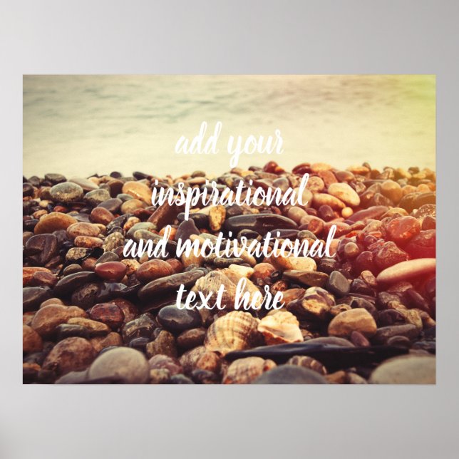 coast pebbles stones poster (Front)