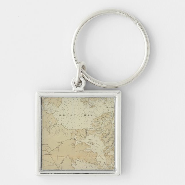 Coast section Tuckerton to Absecon Beach Chart Map Key Ring (Front)