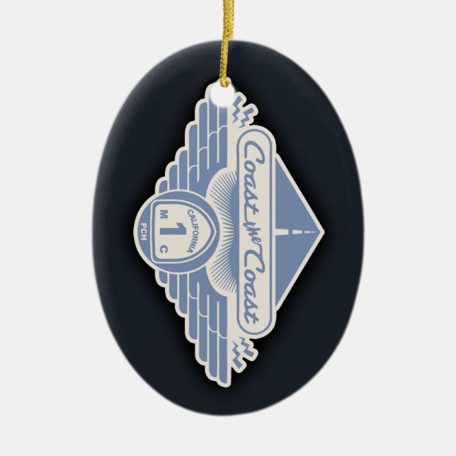 Coast the Coast Ceramic Tree Decoration (Front)