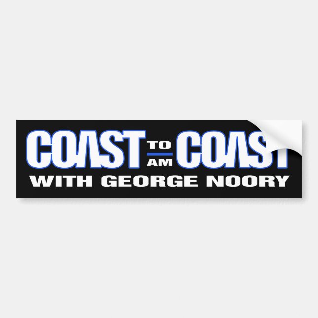 Coast To Coast AM Bumper Sticker (Black) (Front)