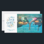 Coastal 2022 Calendar Tropical SEAS and GREETINGS Holiday Card<br><div class="desc">CONTACT THE DESIGNER FOR THE CURRENT YEAR CALENDAR. Coastal, tropical holiday greeting photo and 2022 calendar card is ideal for tropical and beach photos. This non-traditional holiday card will surely stand out with SEAS and GREETINGS in modern script typography with starfish. PHOTO TIP: Choose a photo with the subject or...</div>