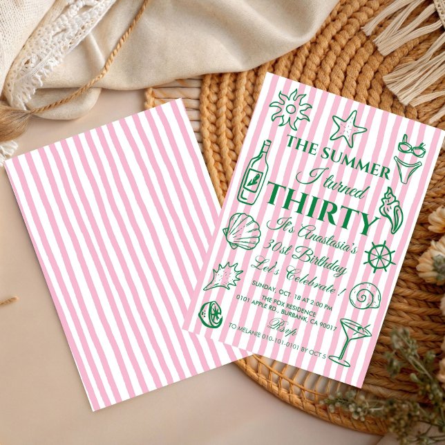 Coastal 30th Birthday  Beach Party, Ocean Theme Invitation (Creator Uploaded)