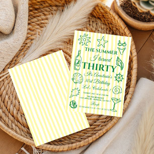 Coastal 30th Birthday  Beach Party, Ocean Theme Invitation