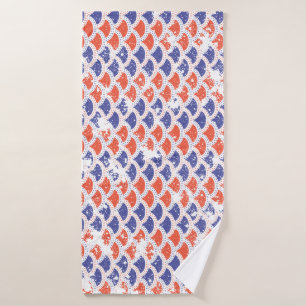 Coastal Americana Fish Scales Bath Towel Set