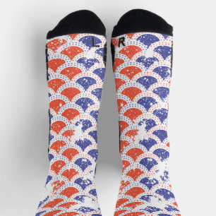 Coastal Americana Fish Scales Socks