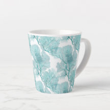 Coastal Aqua Blue Coral Sea Fans Tea