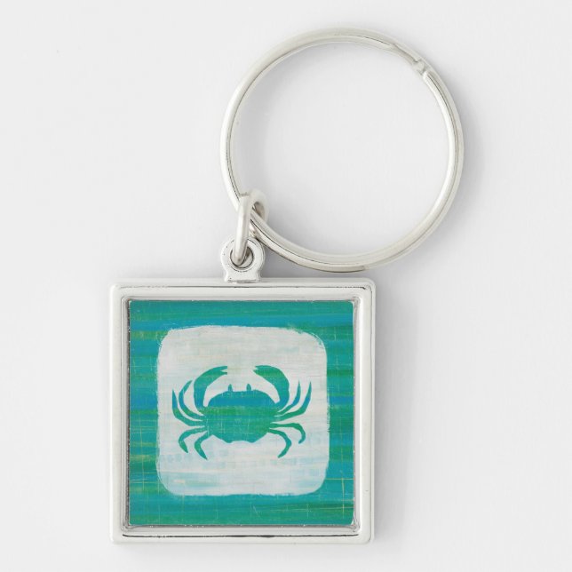 Coastal | Aqua Crab Key Ring (Front)