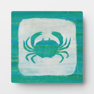 Coastal   Aqua Crab Plaque