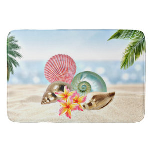Coastal Arrangement Bath Mat