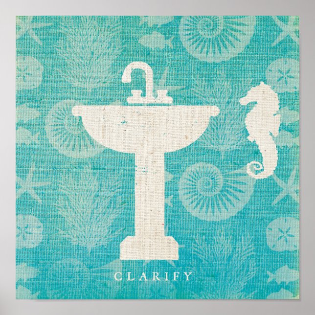 Coastal Art | Bathroom Sink Poster (Front)