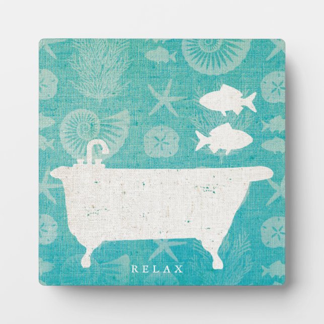 Coastal Art | Bathtub Flat Plaque (Front)