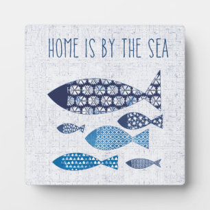 Coastal Art   Home is By the Sea Plaque