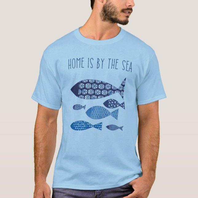 Coastal Art | Home is By the Sea T-Shirt (Front)