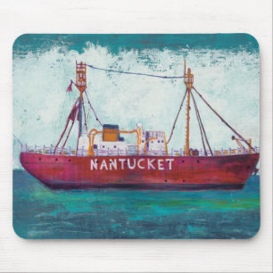 Coastal Art Nantucket Lightship Mouse Pad