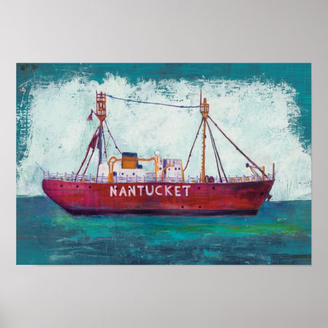 Coastal Art | Nantucket Lightship Poster (Front)