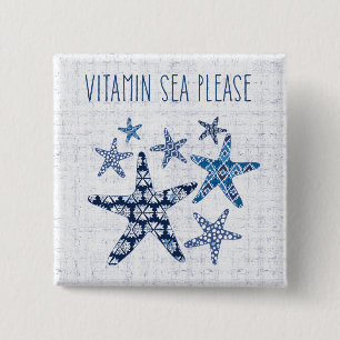Coastal Art Vitamin Sea Please 15 Cm Square Badge
