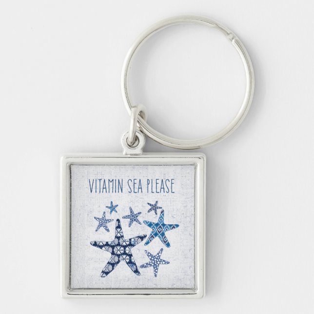 Coastal Art | Vitamin Sea Please Key Ring (Front)