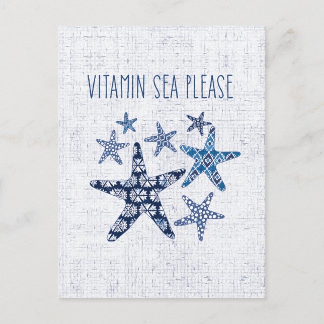 Coastal Art | Vitamin Sea Please Postcard (Front)