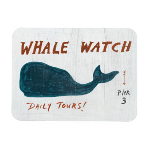 Coastal Art Whale Watch Magnet