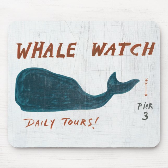 Coastal Art | Whale Watch Mouse Pad (Front)