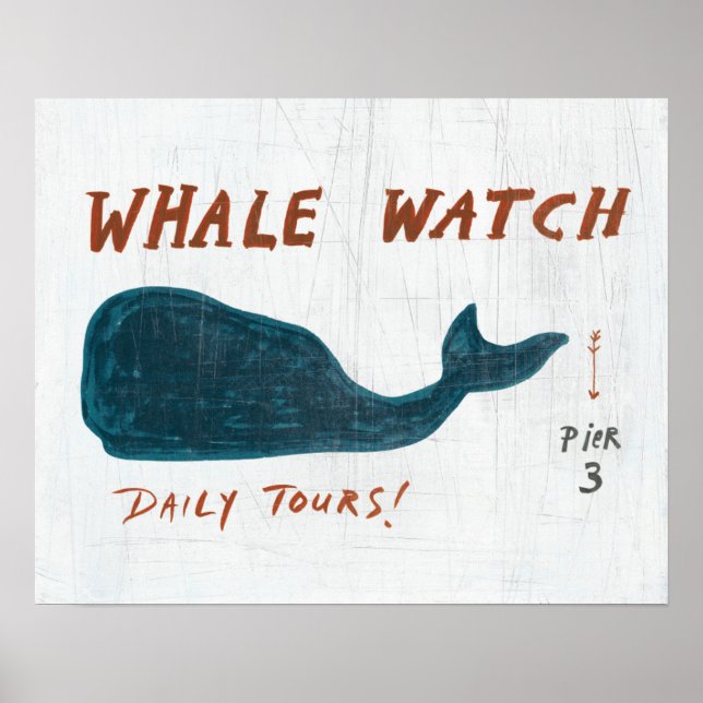 Coastal Art | Whale Watch Poster (Front)